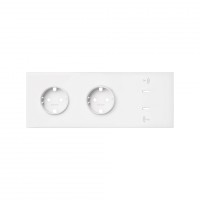Simon 100 Белый матовый Кит 3 поста, фронт. Накладка на 2 роз.Schuko + 2 з/у USB 10020336-230 фото