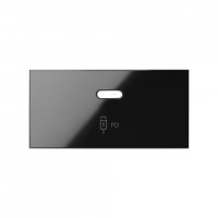 Simon 100 Черный глянец Накладка зарядного устройства USB C 10001197-138 фото