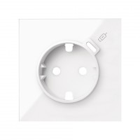 Simon 100 Белый глянец Кит 1 пост, фронт. Накладка на 1 роз.Schuko с з/у USB C 10020137-130 фото