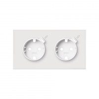 Simon 100 Белый матовый Кит 2 поста, фронт. Накладка на 2 роз.Schuko с з/у USB 10020248-230 фото