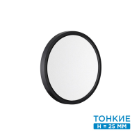 7660/18L MITRA LED SN 54 Светильник пластик/белый/черный LED 18Вт 3000/4000K D230 IP20 ALFA BLACK 7660/18L фото