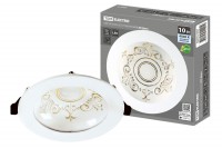 TDM Светильник встраиваемый LED Деко 03, 10 Вт, 4000K, кругл, D170 мм, зол./бел., IP44 SQ0362-0007 фото