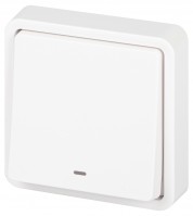 ЭРА Выключатель Эксперт 11-1522-01 с подсветкой IP55, 10АХ-250В, СУ, белый Б0063279 фото