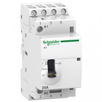 Schneider Electric Acti 9 iCT25A Контактор модульный с ручным управлением 4НО 24В АС A9C21134 фото