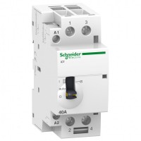Schneider Electric Acti 9 iCT40A Контактор модульный с ручным управлением 2НО 24В АС A9C21142 фото