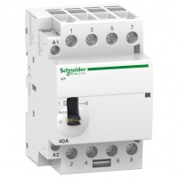 Schneider Electric Acti 9 iCT40A Контактор модульный с ручным управлением 4НО 24В АС A9C21144 фото