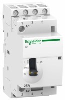 Schneider Electric Acti 9 iCT25A Контактор модульный с ручным управлением 4НО 220/240В АС A9C21834 фото