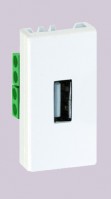 Simon Connect Графит Разъём USB тип А , 22,5х45мм, винты K128B-14 фото