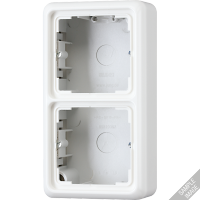 JUNG CD 500/CD plus Серая Коробка 2-кратная, накладная, с рамкой CD582AGR фото