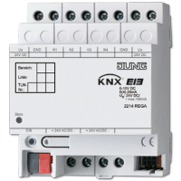 JUNG KNX Аналоговый вход, 4-канальный DIN-рейка 2214REGA фото