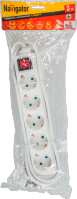 Navigator Удлинитель 71 557 NPE-S-05-300-ESC-3x0.75 с/з с выкл. 5 гн. 3м 71557 фото