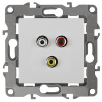 ЭРА 12-3113-01 Белый Розетка RCA, IP20, 12 Б0027471 фото