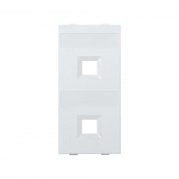 Simon Connect Белый Адаптер 2 местн. для RJ45 AMP, BRAND REX, RIT, CIMABOX, Cima-модуль 52x108 м S076B-9 фото