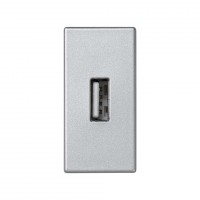 Simon Алюминий Плата с разъёмом USB 2.0 (тип А), 1/2 К45, винтовой зажим K128B-8 фото