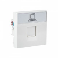 EKF PROxima Розетка RJ-45, категории 5e (ширина 2 модуля) E2MK015E-135-10 фото