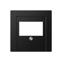 JUNG A Flow/A 550 Черный матовый Накладка на USB зарядные устройства и TAE-розетки с видимым винтом A569BFPLTSWM фото