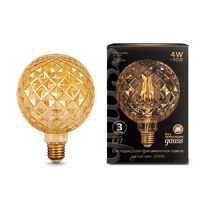 Gauss Лампа Filament G120 4W 380lm 2400К Е27 golden Carat LED 105802004 фото