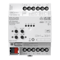 JUNG KNX Универсальный LED-диммер 4 группы, монтаж на DIN-рейку 390041SR фото