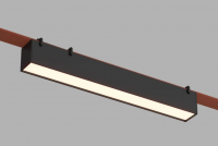 DK5575-BK Трековый светильник Belty Linear со светодиодом L323mm H45mm 48V 12W 120° 3000K IP20 черный алюминий DK5575-BK фото