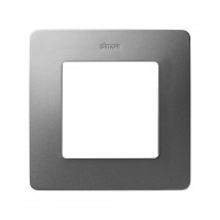 Simon S82 Detail Рамка на 1 пост цвета матовый титан с основанием черного цвета 8200610-296 фото