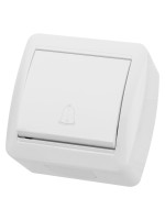 TDM Кнопка звонковая открытой установки IP44 6А белая 