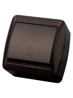 TDM Кнопка звонковая открытой установки IP44 6А шоколад 