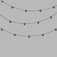 Гирлянда Belt-Light 2 жилы, 50м, шаг 40см, 125 патронов E27, IP65, черный круглый провод NEON-NIGHT 331-241 фото