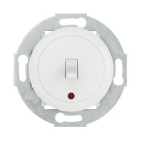 Ecoplast LK Vintage Переключатель 1-рычажковый, на 2 направления, c индикатором (схема 6L) 16 A, 250 B (белый) 880904-1 фото
