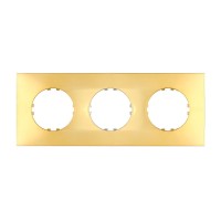 Ecoplast LK Vintage QUADRO Рамка 3-постовая квадрат (золото) 884316-1 фото