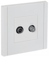 FORTE&PIANO Роз. двойная TV+SAT FP238 бел. IEK FP-AF20-O-K01 фото