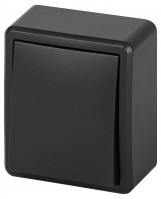 Выключатель ЭРА Эксперт 11-1201-05 10АХ-250В IP20 ОУ антрацит Б0062989 фото
