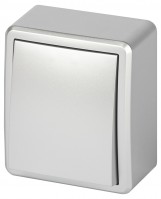 Выключатель ЭРА Эксперт 11-1201-03 IP20 ОУ 10АХ-250В алюминий Б0063014 фото