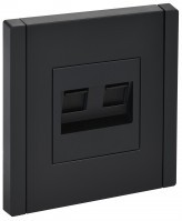 FORTE&PIANO Роз. комп. 2-ая RJ45 кат.6 FP134 чер. IEK FP-K20-2-K02 фото