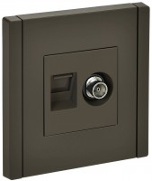 FORTE&PIANO Роз. двойная TV+RJ45 кат.6 FP337 сер. IEK FP-AK20-2-K03 фото