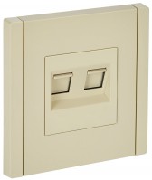 FORTE&PIANO Роз. двойная RJ11+RJ45 кат.5E FP435 ван. IEK FP-KT20-O-1-K10 фото