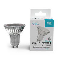 Лампа Gauss Basic MR16 6W 530lm 4000K GU10 LED 1/10/100 10106262 фото