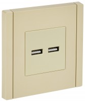 IEK FORTE&PIANO Ваниль Розетка USB A+A 3,1А FP449 FP-U21-D31-K10 фото