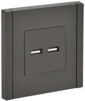 IEK FORTE&PIANO Серый Розетка USB A+A 3,1А FP349 FP-U21-D31-K03 фото