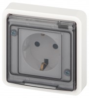 ЭРА 11-2521-01 Эксперт белый Розетка 2P+E IP55, 16A-250В, СУ Б0063259 фото