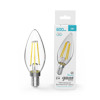 Лампа Gauss Basic Filament Свеча 5W 600lm 4000K E14 LED 1/10/50 50312252 фото