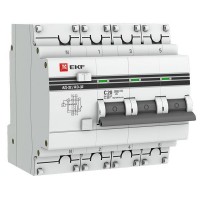 EKF PROxima Дифференциальный автомат АД-32 3P+N 20А/100мА (тип АC) 4,5кА DA32-20-100-4P-pro фото