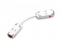 Коннектор питания гибкий для шинопровода Magnetic 220V GL1109 WH белый 250*28.5*18 GL1109 фото