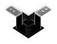 Коннектор угловой для встраиваемого шинопровода под ГКЛ 12,6мм Magnetic 220V GL1040 BK черный 80*80*47 (соединители в комплекте) GL1040 фото