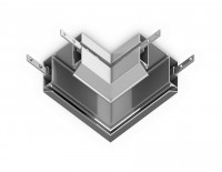 Ambrella Коннектор угловой для корпуса в натяжной потолок Magnetic 220V 100*100*61 GL1043 BK черный (соединители в комплекте) GL1043 фото