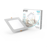 Светильник Gauss Basic Downlight квадрат 18W 1600lm 4000K 170-260V IP20 170*26 белый LED 1/60 9031420218 фото