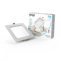 Светильник Gauss Basic Downlight квадрат 9W 720lm 4000K 170-260V IP20 120*26 белый LED 1/100 9031420209 фото
