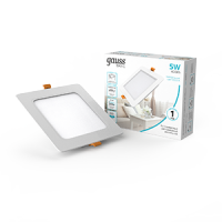 Светильник Gauss Basic Downlight квадрат 5W 400lm 4000K 170-260V IP20 95*26 белый LED 1/100 9031420205 фото