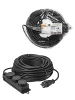 TDM Удлинитель-шнур силовой каучук, КГ, IP44, 3 гнезда с/з, 4000 Вт, 30 м Народный У1-33264 SQ1307-0248 фото