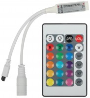 Контроллер ЭРА мини для светодиодной ленты с ИК пультом RGBController-12/24V-72/144W-IP20-IR Б0061110 фото