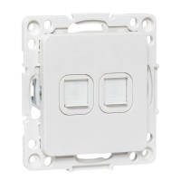 Стокгольм Механизм розетки RJ-45 2-местной белый EKF EYK02-035-10 фото
